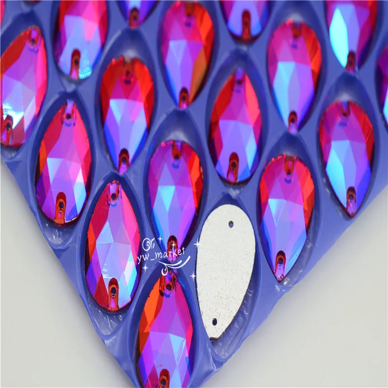 Siam Red AB Glass Crystal Rhinestone Droplet FlatBack Stone Wedding Dress making 
Siam Red AB Glass Crystal Rhinestone Droplet FlatBack Stone Wedding Dress making