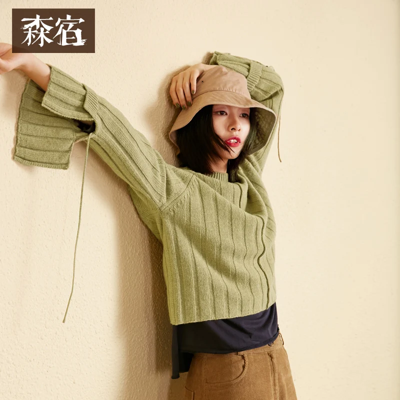 Samstree Winter Female Sweaters Slit Cuff Vertical Striped Women Knitted Pullover Raglan Sleeve Young Ladies Tops
Samstree Winter Female Sweaters Slit Cuff Vertical Striped Women Knitted Pullover Raglan Sleeve Young Ladies Tops