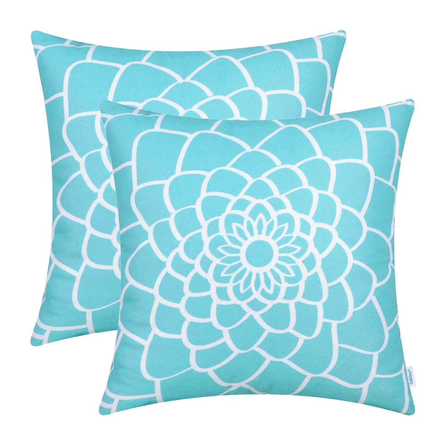 Pack of 2 CaliTime Soft Canvas Cushion Cover for Couch Sofa Home Decor Dahlia Floral Outline Both Sides Print Turquoise Blue
Pack of 2 CaliTime Soft Canvas Cushion Cover for Couch Sofa Home Decor Dahlia Floral Outline Both Sides Print Turquoise Blue