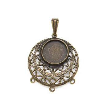 SEA MEW 12mm Round Cabochon Base Copper Hollow Out Charm Filigree Wraps 30mm Pendant Setting For Jewelry Making 20PCS
SEA MEW 12mm Round Cabochon Base Copper Hollow Out Charm Filigree Wraps 30mm Pendant Setting For Jewelry Making 20PCS