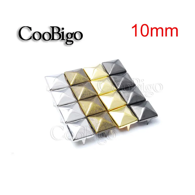 50pcs 10mm Pyramid Studs Rivets Spike Nailheads Punk Rock Leathercraft DIY Bracelets Clothes Bag Shoes Belt Apparel Accessories
50pcs 10mm Pyramid Studs Rivets Spike Nailheads Punk Rock Leathercraft DIY Bracelets Clothes Bag Shoes Belt Apparel Accessories