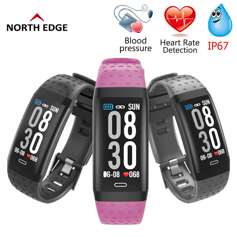 North Edge Smart Fitness Bracelet Men Color Screen Smart Band Blood Pressure Heart Rate Monitor Wristband IP67 Waterproof
North Edge Smart Fitness Bracelet Men Color Screen Smart Band Blood Pressure Heart Rate Monitor Wristband IP67 Waterproof