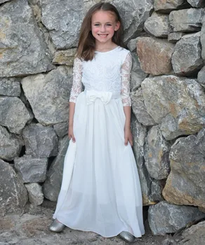Lace Top Tulle A-line Dress For Princess Customized Flower Girl Dress Full Sleeves Holy First Communion Gowns Cheap Price Longo
Lace Top Tulle A-line Dress For Princess Customized Flower Girl Dress Full Sleeves Holy First Communion Gowns Cheap Price Longo