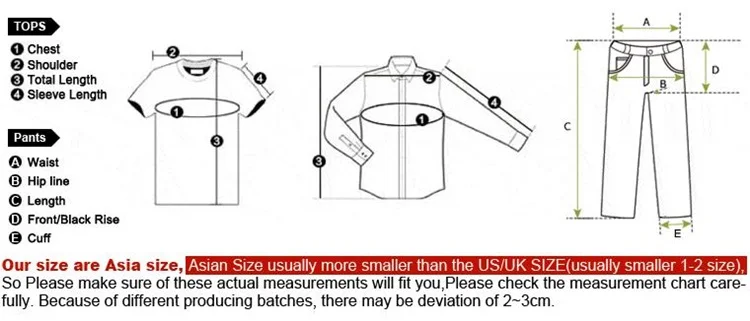 Mens T Shirt Measurements Chart