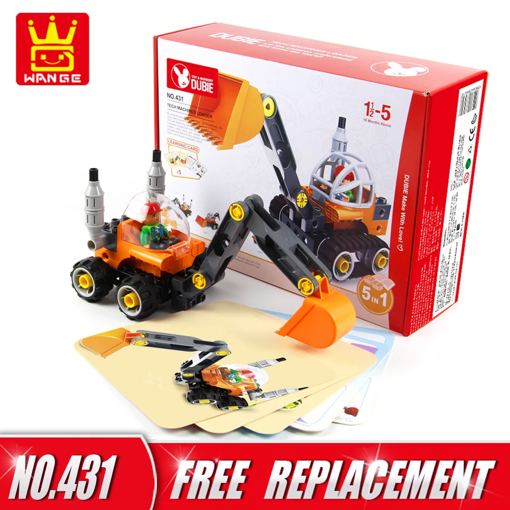 WANGE Technical Machines Loader 5 in 1 Big Size Bricks DIY Building Construction Blocks Educational Kids Toys for 1.5Y Above
WANGE Technical Machines Loader 5 in 1 Big Size Bricks DIY Building Construction Blocks Educational Kids Toys for 1.5Y Above