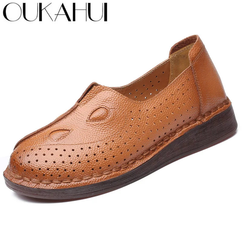 OUKAHUI Summer Retro Hollow Slip-On Flat Women'S Shoes Genuine Leather 2019 Hole Breathable Soft Loafers Flats Shoes Woman Flat
OUKAHUI Summer Retro Hollow Slip-On Flat Women'S Shoes Genuine Leather 2019 Hole Breathable Soft Loafers Flats Shoes Woman Flat