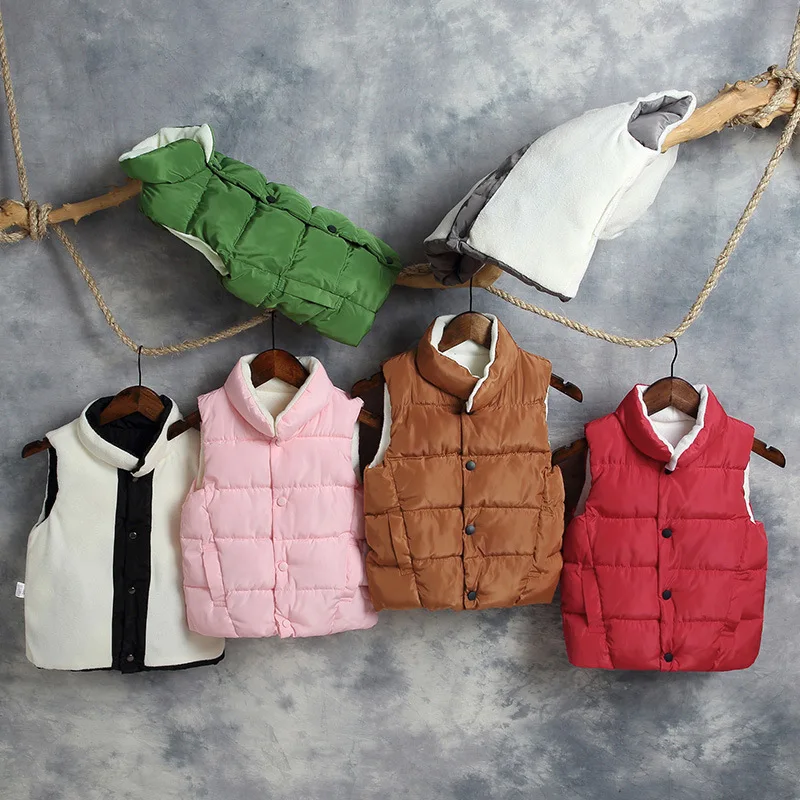 Children Vest Sheepskin Down Vest Coat for Girls Boys Winter Outerwear Mandarin Collar Children Clothes Kids Down Jacket
Children Vest Sheepskin Down Vest Coat for Girls Boys Winter Outerwear Mandarin Collar Children Clothes Kids Down Jacket