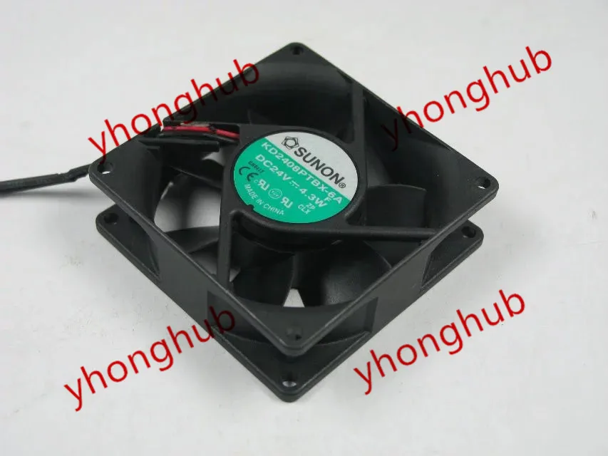 SUNON KD2408PTBX-6A DC 24V 4,3 W 2-проводной 80x80x25 мм вентилятор охлаждения сервера
SUNON KD2408PTBX-6A DC 24V 4,3 W 2-проводной 80x80x25 мм вентилятор охлаждения сервера
