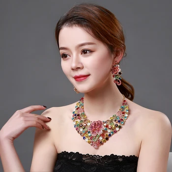 flower pendant European and American exaggeration necklace earring set women collarbone chain fashion simple sweater chain dress
flower pendant European and American exaggeration necklace earring set women collarbone chain fashion simple sweater chain dress