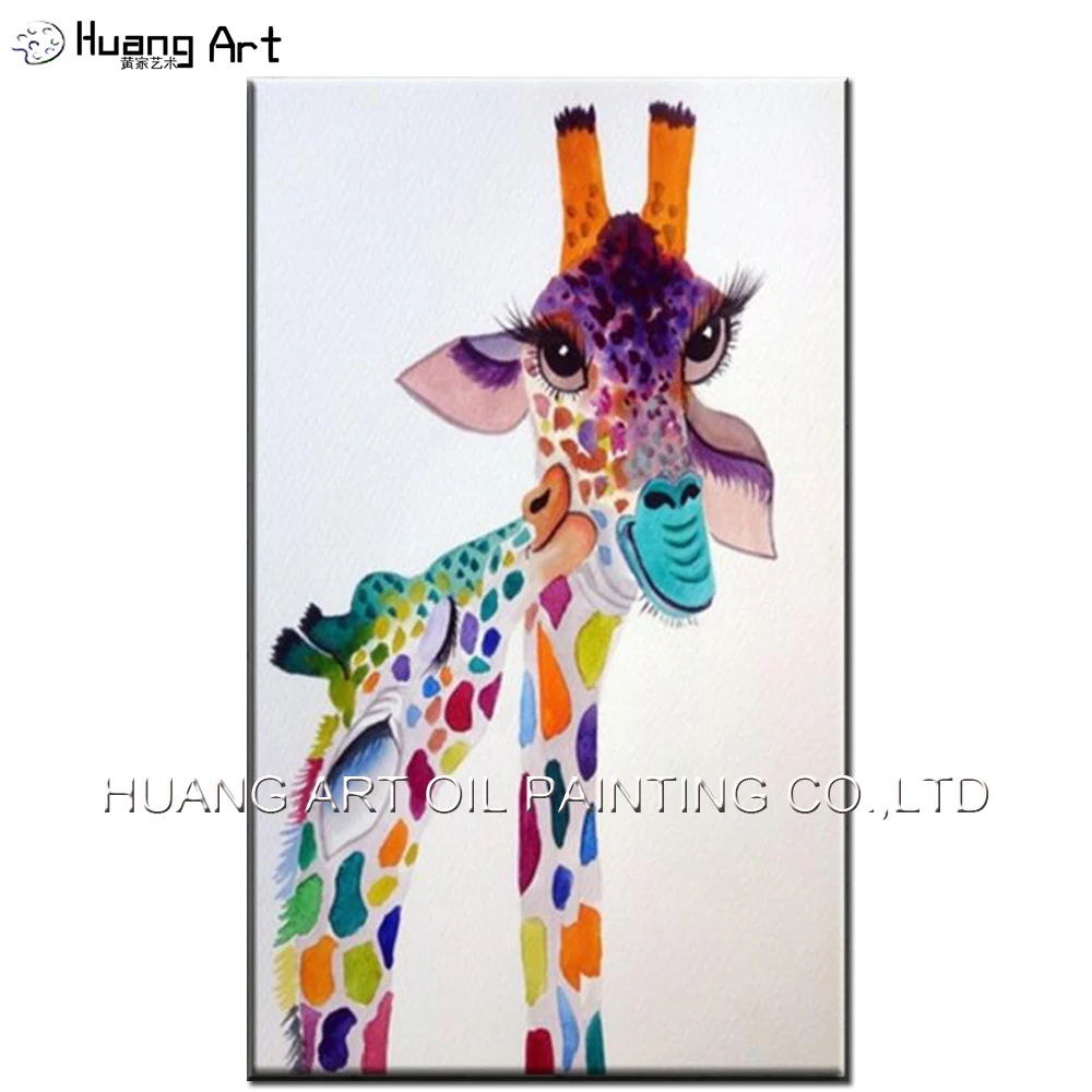 Hand Painted Contemporary Animal Oil Picture Color Piece Kiss Giraffe Oil Painting on Canvas for Children Room Decor Painting
Hand Painted Contemporary Animal Oil Picture Color Piece Kiss Giraffe Oil Painting on Canvas for Children Room Decor Painting