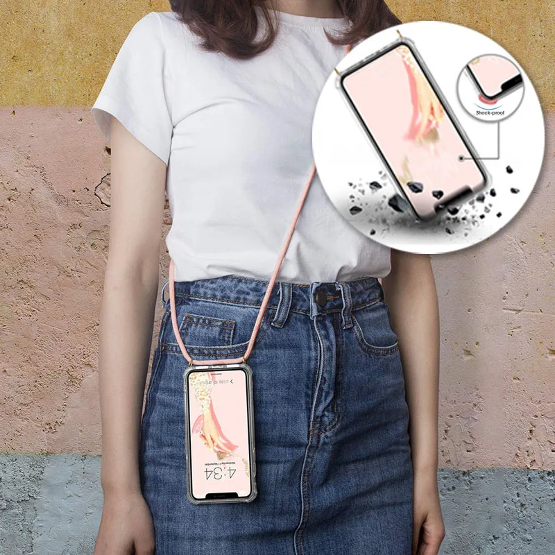 Lanyard Neck Strap Retractable String Silicone Mobile Phone Shell Cover Case For iphone XS Max XR X 7 8 Plus Fashion cases
Lanyard Neck Strap Retractable String Silicone Mobile Phone Shell Cover Case For iphone XS Max XR X 7 8 Plus Fashion cases