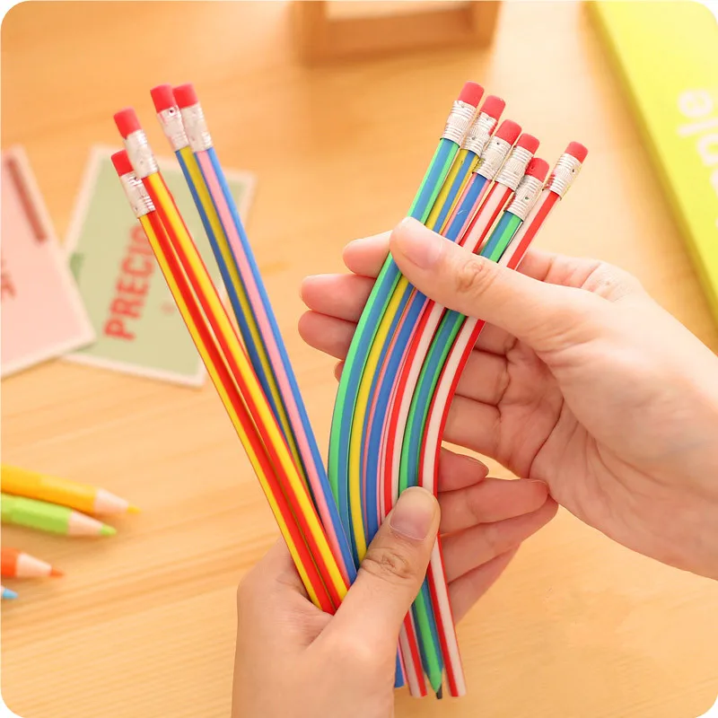 6pcs/lot Korea Stationery Colorful Magic Bendy Flexible Soft Pencil with Eraser Student School Office supplies
6pcs/lot Korea Stationery Colorful Magic Bendy Flexible Soft Pencil with Eraser Student School Office supplies