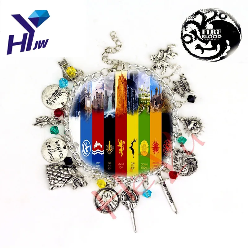 Hot Movies Game Of Thrones Charm Bracelet The House Banners 7 Kingdom Nights Watch Dragons Stark Bracelets For Fans Gift
Hot Movies Game Of Thrones Charm Bracelet The House Banners 7 Kingdom Nights Watch Dragons Stark Bracelets For Fans Gift