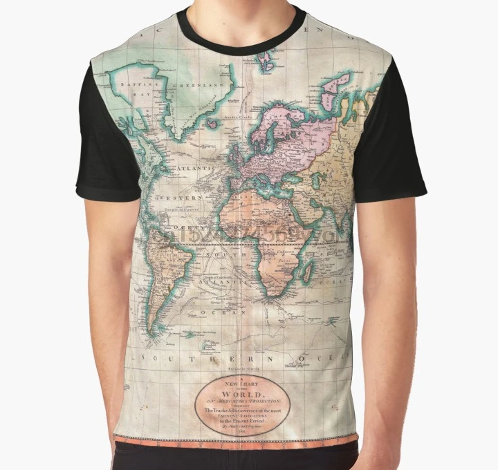 All Over Print Women T Shirt Men Funny tshirt Vintage World Map 1801 Graphic T-Shirt
All Over Print Women T Shirt Men Funny tshirt Vintage World Map 1801 Graphic T-Shirt