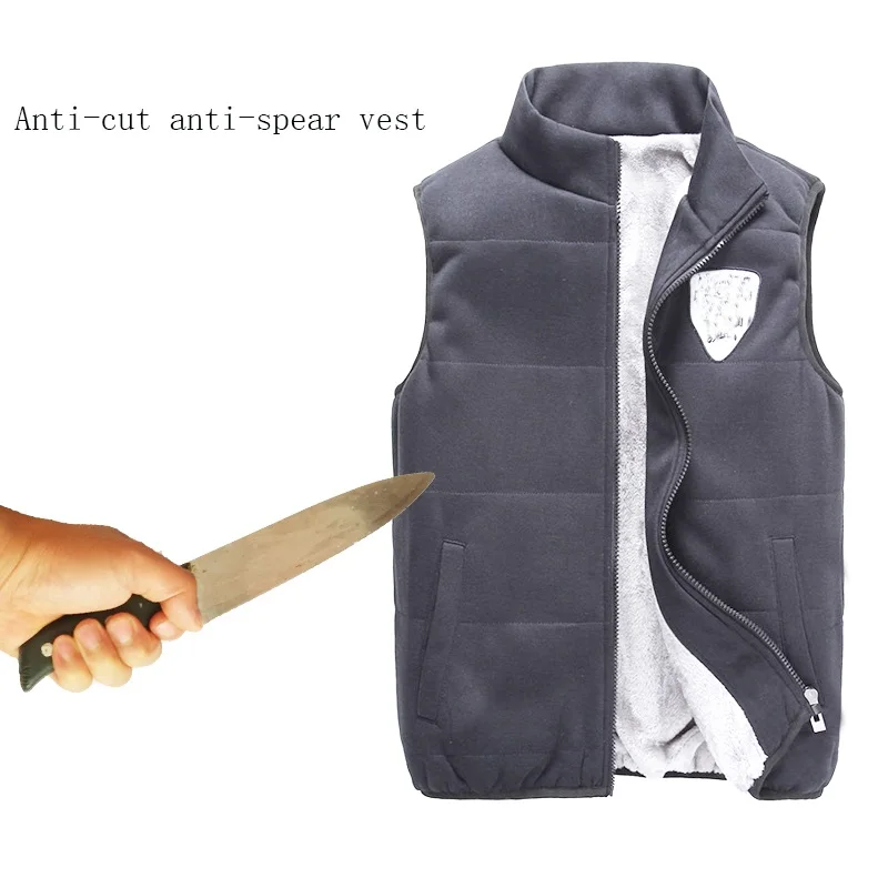 2017 New Arrival Anti-cut anti-stab casual vest autumn winter men stab resistant outfit self-defense plus velvet anti-cut vest
2017 New Arrival Anti-cut anti-stab casual vest autumn winter men stab resistant outfit self-defense plus velvet anti-cut vest