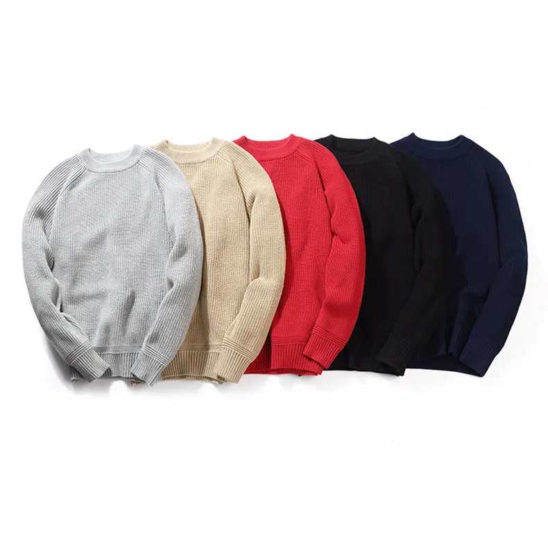 2018 Thicken Mock-Neck Sweater Male Cotton Knitted Turtlenck Men Sweater Autumn Turtle-neck Pullover Man Winter High Neck Jumper 11