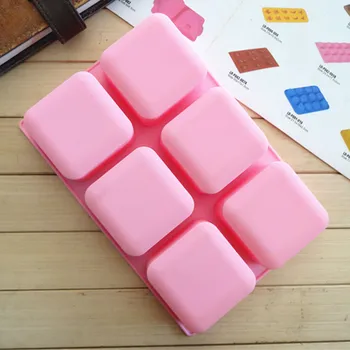 Supply 6 even rounded square die DIY handmade cake mold soap mold150G colour random
Supply 6 even rounded square die DIY handmade cake mold soap mold150G colour random