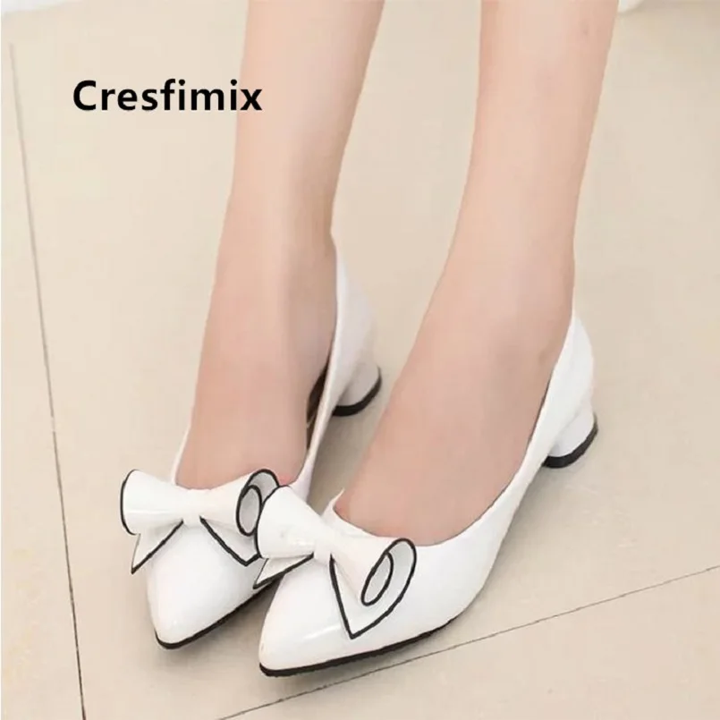 Cresfimix Pompes Femmes Women Fashion White Comfortable Spring Slip on High Heel Shoes Lady Classic Shoes Women Pumps B5421
Cresfimix Pompes Femmes Women Fashion White Comfortable Spring Slip on High Heel Shoes Lady Classic Shoes Women Pumps B5421