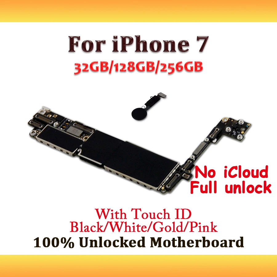 For iPhone 7 Motherboard Logic board Mainboard With Touch ID Fingerprint 100% Unlocked Motherboard Update Completed IOS System
For iPhone 7 Motherboard Logic board Mainboard With Touch ID Fingerprint 100% Unlocked Motherboard Update Completed IOS System
