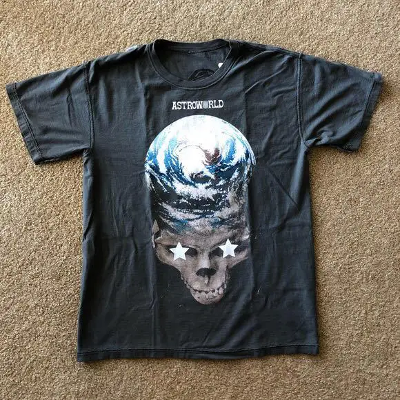 

TASTROWORLD TRAVIS SCOTT LA Astroworld Tshirt Men Women bear print high street Hip Hop justin bieber ASTROWORLD Tshirt