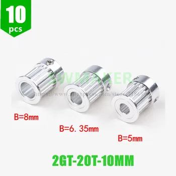 SWMAKER 2GT-20T timing belt pulley width 10MM bore 5mm 6.35 mm 8mm for 3D printer synchronous belt wheel pull
SWMAKER 2GT-20T timing belt pulley width 10MM bore 5mm 6.35 mm 8mm for 3D printer synchronous belt wheel pull