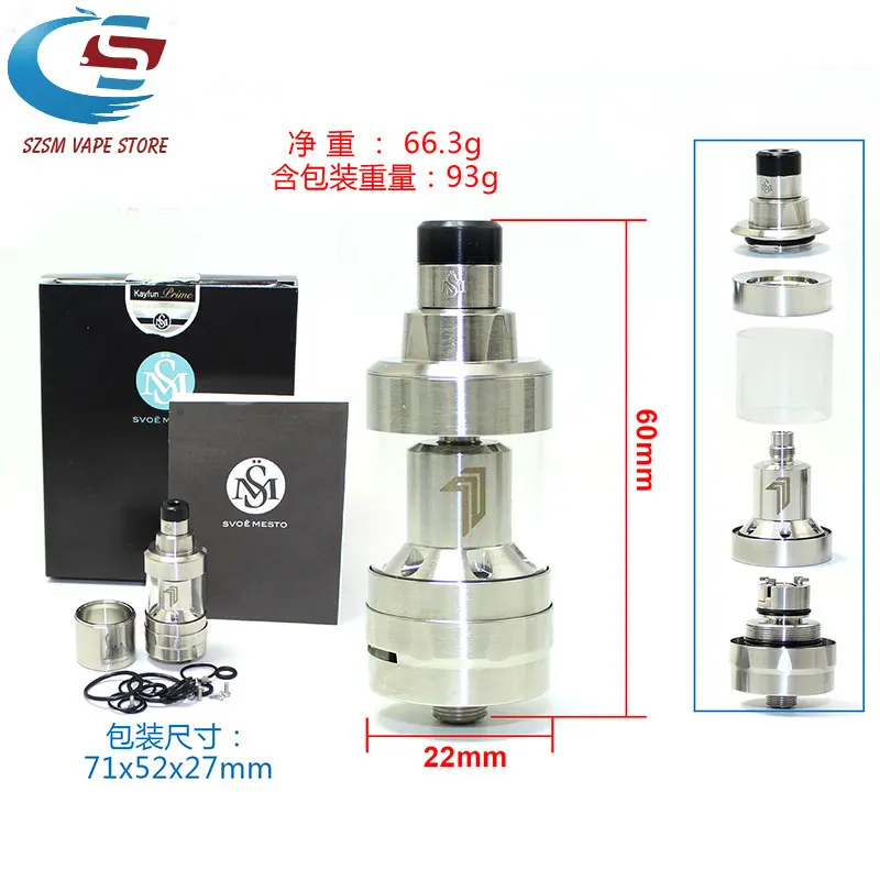 2PCS YFTK Kayfun prime RTA kayfun v6 RDA Kayfun prime Atomizer 2.0ml 22mm 316SS Electronic cigarette RDA RDTA vaporizer vape
2PCS YFTK Kayfun prime RTA kayfun v6 RDA Kayfun prime Atomizer 2.0ml 22mm 316SS Electronic cigarette RDA RDTA vaporizer vape