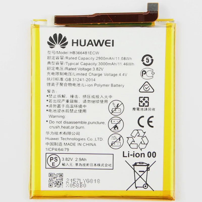 3000mAh Battery For Huawei P9/Ascend P9 Lite/G9/honor 8/honor 5C/G9 EVA-L09/honor 8 lite/P10 Lite/Nova Lite/Honor 6C Pro/V9 Play
3000mAh Battery For Huawei P9/Ascend P9 Lite/G9/honor 8/honor 5C/G9 EVA-L09/honor 8 lite/P10 Lite/Nova Lite/Honor 6C Pro/V9 Play
