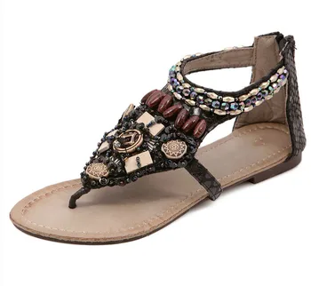 Summer Shoes Women Sandals Bohemian Beading Crystal Sandalias Female Bead Pendant Flip Flops Beach Shoes Size 35-40 305LX
Summer Shoes Women Sandals Bohemian Beading Crystal Sandalias Female Bead Pendant Flip Flops Beach Shoes Size 35-40 305LX