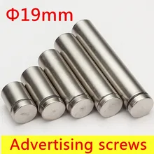 4pcs/lot Dia.19mm/ M19 Stainless steel Advertisement Scews satin finish Fixing Screws Glass Standoff Pin Advertising screw
4pcs/lot Dia.19mm/ M19 Stainless steel Advertisement Scews satin finish Fixing Screws Glass Standoff Pin Advertising screw