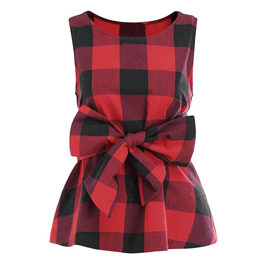 YOUYEDIAN 2019 Fashion Summer Women Bow Plaid Printed Tank Top Casual Round Neck Sleeveless Tank Top haut femme
YOUYEDIAN 2019 Fashion Summer Women Bow Plaid Printed Tank Top Casual Round Neck Sleeveless Tank Top haut femme