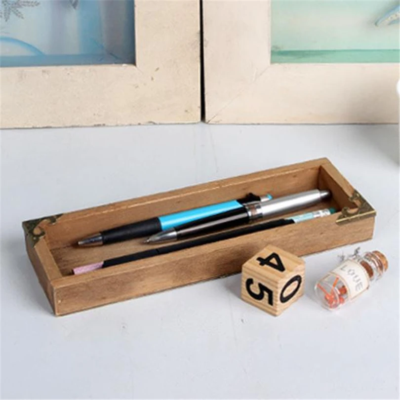 DIY wooden cosmetic Desktop storage box wooden pencil box pencil pen holders pencil bag new A30
DIY wooden cosmetic Desktop storage box wooden pencil box pencil pen holders pencil bag new A30