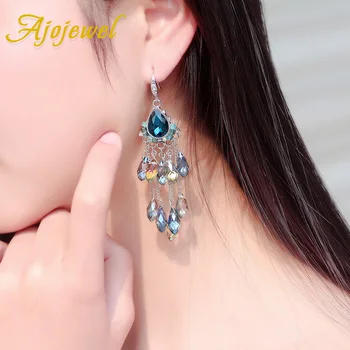 Ajojewel Water Drop Blue Crystal Tassel Earrings For Women Handmade Bohemian Dangle Earrings Long Luxury Costume Jewelry
Ajojewel Water Drop Blue Crystal Tassel Earrings For Women Handmade Bohemian Dangle Earrings Long Luxury Costume Jewelry