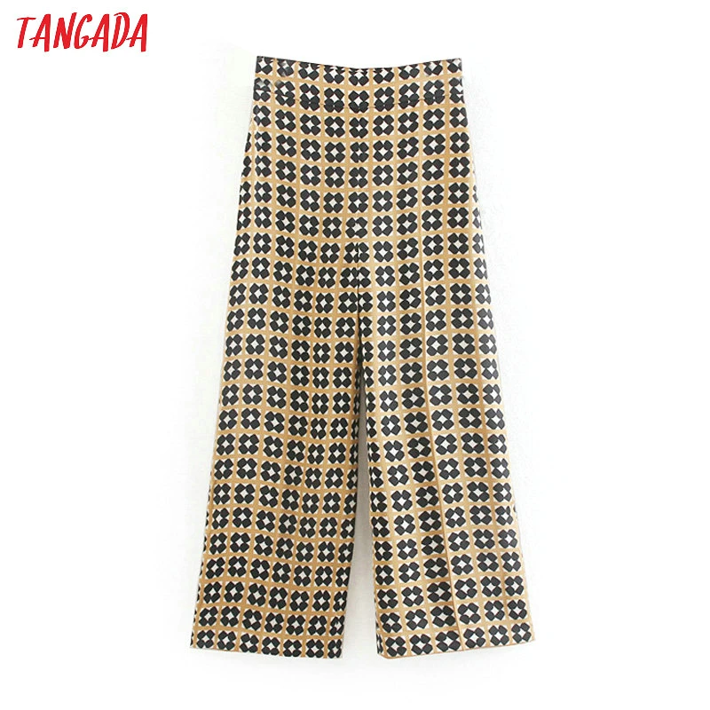 Tangada women geometric print pants 2019 fashion office ladies suit pants high waist full length chic trousers CE155
Tangada women geometric print pants 2019 fashion office ladies suit pants high waist full length chic trousers CE155