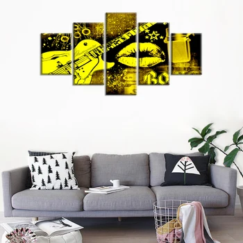 HD Printed 5 Piece Canvas Art Guitar Paintings Mouth Kiss Wall Pictures Modular Music Poster Home Decor Modern
HD Printed 5 Piece Canvas Art Guitar Paintings Mouth Kiss Wall Pictures Modular Music Poster Home Decor Modern