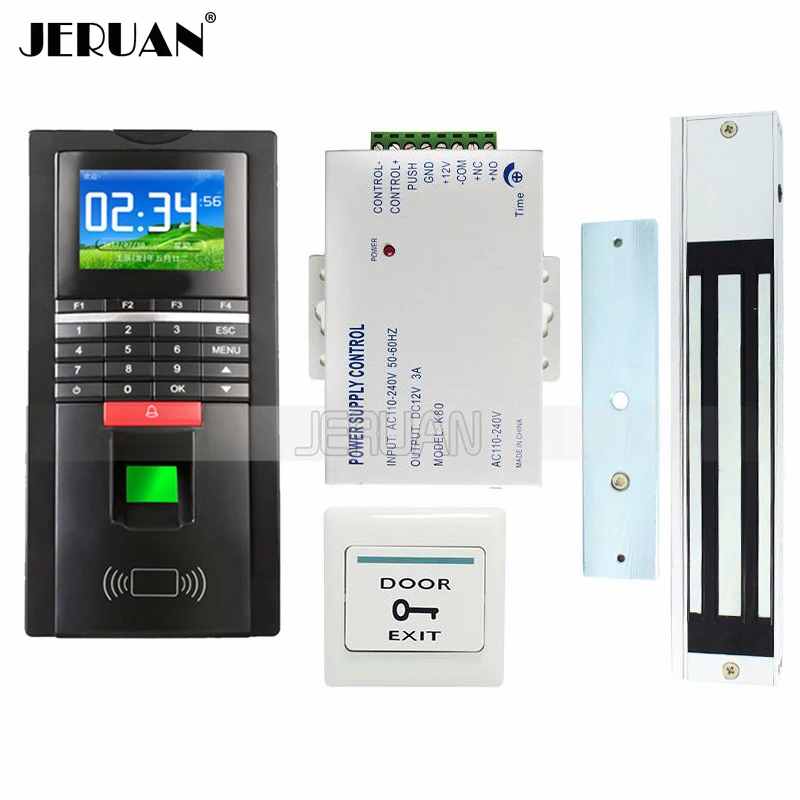 FREE SHIPPING NEW Color Fingerprint Access Control System RFID Reader TCP/IP Time Attendance Magnetic Door Lock + Access power 
FREE SHIPPING NEW Color Fingerprint Access Control System RFID Reader TCP/IP Time Attendance Magnetic Door Lock + Access power