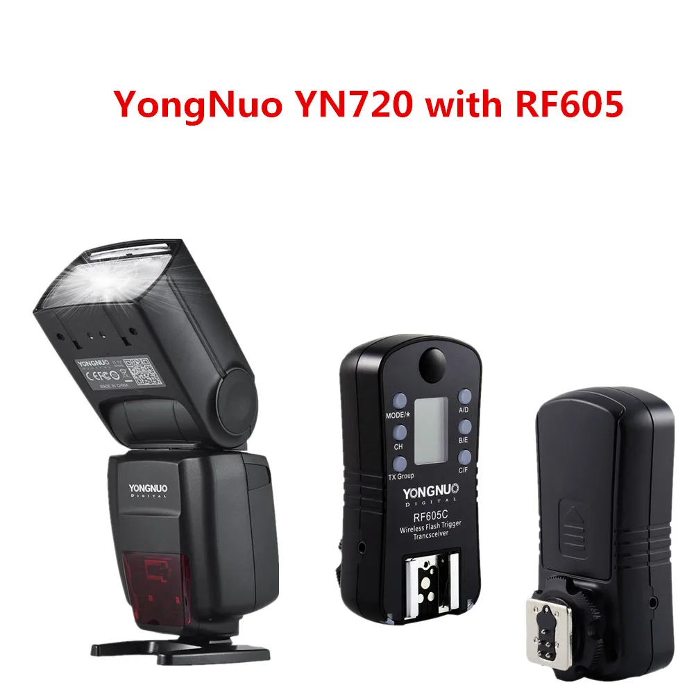 2018 YONGNUO YN720 Lithium Manual Speedlight Flash with Yongnuo 2PCS RF605 Wireless Trigger Transceiver for Canon Nikon Pentax
2018 YONGNUO YN720 Lithium Manual Speedlight Flash with Yongnuo 2PCS RF605 Wireless Trigger Transceiver for Canon Nikon Pentax