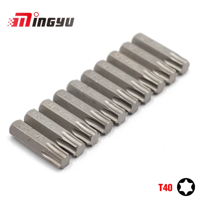 Набор отверток Torx T40 10 шт. 25 мм 1/4 дюйма инструменты для ремонта с шестигранным
