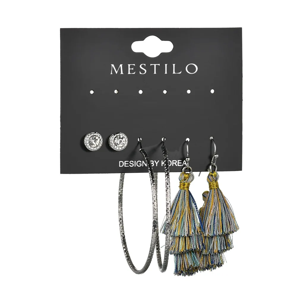 New Design Long Tassel Stud Earrings Set For Women Girl 2019 Bohemian Flower Heart Earring Fabric Female Fashion Jewelry brincos
New Design Long Tassel Stud Earrings Set For Women Girl 2019 Bohemian Flower Heart Earring Fabric Female Fashion Jewelry brincos