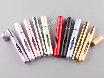 

by DHL 500Pcs/Lot 5ml Hight Quality Mini Portable Refillable Perfume Atomizer Colorful Spray Bottle Empty Perfume Bottles