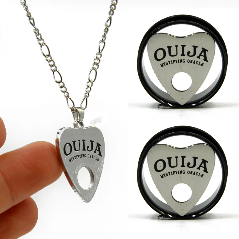 Showlove-2PCS Anoized Black Single Flare Ouija Eyelet Ear Tunnel Plugs Gauge Expanders & 1PC Ouija Necklace Body Jewelery
Showlove-2PCS Anoized Black Single Flare Ouija Eyelet Ear Tunnel Plugs Gauge Expanders & 1PC Ouija Necklace Body Jewelery