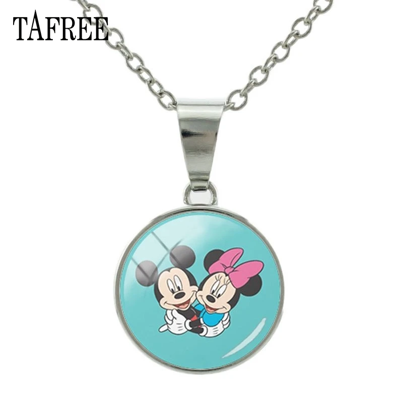 TAFREE Cartoon Mouse Snap Button Pendant Necklace Anime Character Glass Cabochon Necklaces Metal Choker Jewelry Kids Gifts NS581
TAFREE Cartoon Mouse Snap Button Pendant Necklace Anime Character Glass Cabochon Necklaces Metal Choker Jewelry Kids Gifts NS581