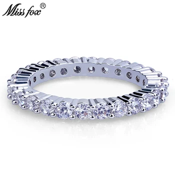 MISSFOX Valentine's Day Silver color Rings For Women Prong Setting Wave Fashion Rings Wedding Engagement Gift For Women Ring
MISSFOX Valentine's Day Silver color Rings For Women Prong Setting Wave Fashion Rings Wedding Engagement Gift For Women Ring