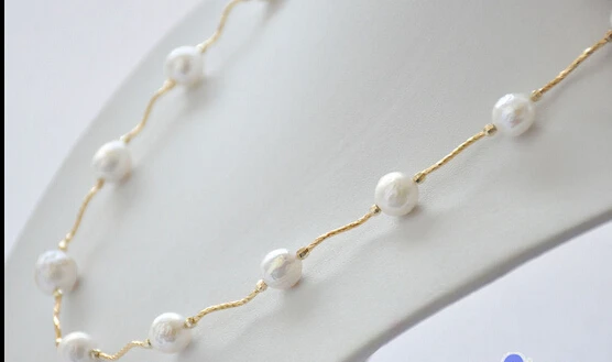 HOT 003524 23" 10-11mm WHITE ALMOST ROUND Edison KESHI REBORN PEARL necklace
HOT 003524 23" 10-11mm WHITE ALMOST ROUND Edison KESHI REBORN PEARL necklace