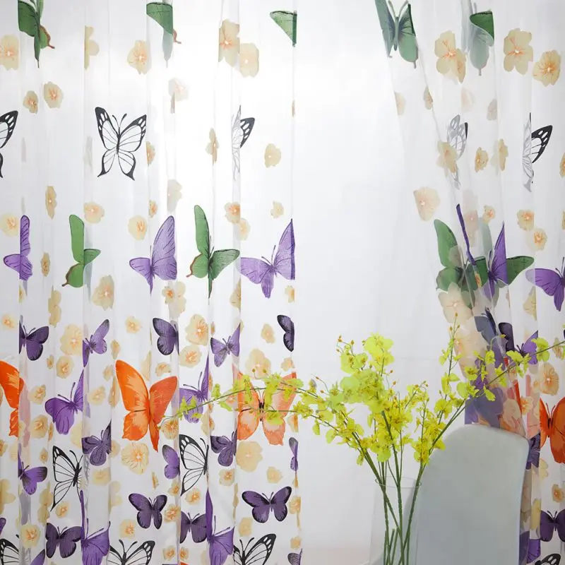 New Butterfly Tulle Window Screens Sheer Voile Door Curtains Drape Panel or Scarf Assorted Curtain for Living Room Home textile
New Butterfly Tulle Window Screens Sheer Voile Door Curtains Drape Panel or Scarf Assorted Curtain for Living Room Home textile