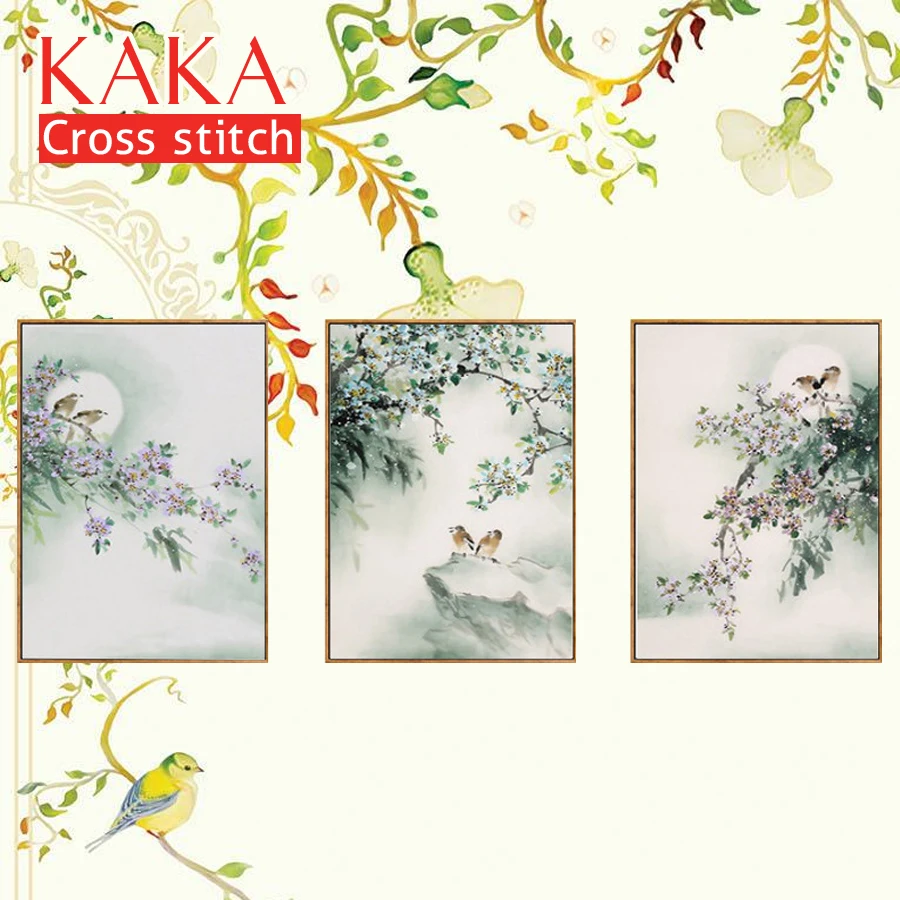 Trilogy Cross stitch kits Embroidery needlework sets with printed pattern,11CT canvas,Home Decor for garden House,Ink Bird Plant
Trilogy Cross stitch kits Embroidery needlework sets with printed pattern,11CT canvas,Home Decor for garden House,Ink Bird Plant