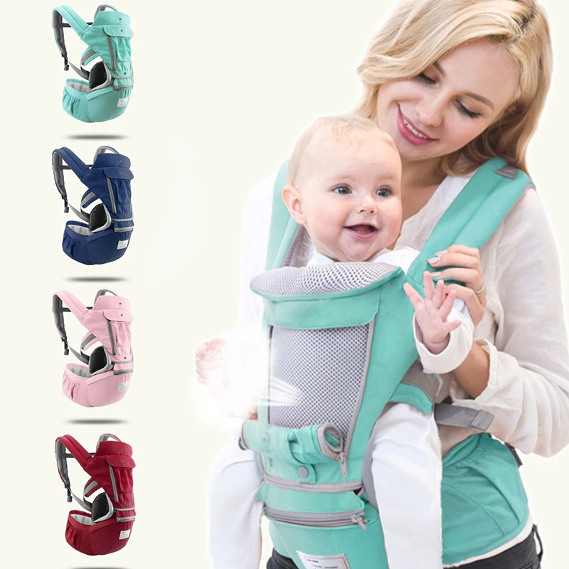 

Breathable Ergonomic carrier backpack Portable infant baby carrier Kangaroo hipseat heaps with sucks pad baby sling carrier wrap