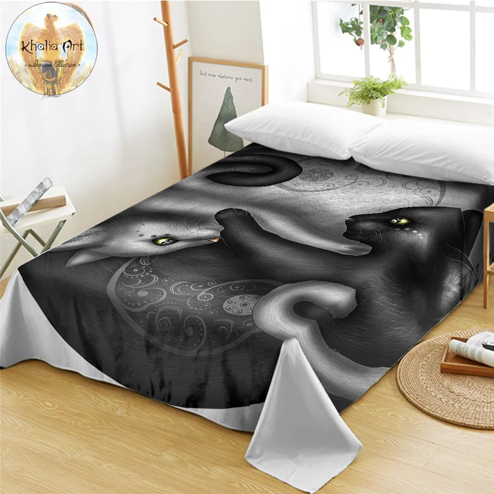 Yinyang Cat Morning by Khalia Art Bed Sheets Paisley Printed Flat Sheet Bedspreads Black and White Bed Linen Queen One Piece
Yinyang Cat Morning by Khalia Art Bed Sheets Paisley Printed Flat Sheet Bedspreads Black and White Bed Linen Queen One Piece