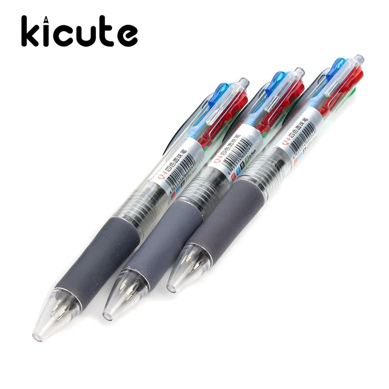 Kicute 3pcs Overvalue Multifunction 4 Colored 4 In 1 Pressed Ballpoint Pen 0.7mm Writing Smoothly Office School Stationery
Kicute 3pcs Overvalue Multifunction 4 Colored 4 In 1 Pressed Ballpoint Pen 0.7mm Writing Smoothly Office School Stationery