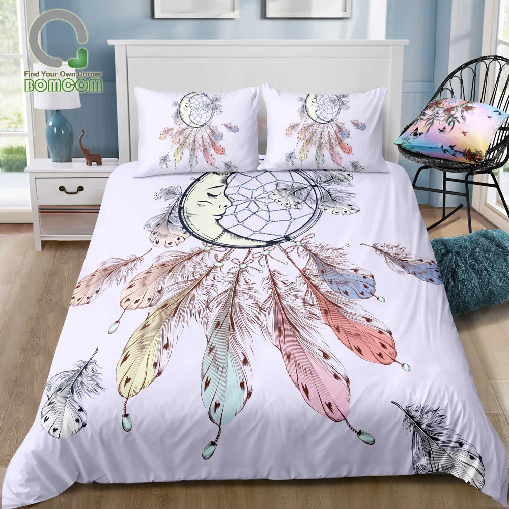 BOMCOM 3D Digital Printing Bedding Set Pastel Dream Catcher and Feathers on Purple 3-Pieces Duvet Cover Sets 100% Microfiber
BOMCOM 3D Digital Printing Bedding Set Pastel Dream Catcher and Feathers on Purple 3-Pieces Duvet Cover Sets 100% Microfiber