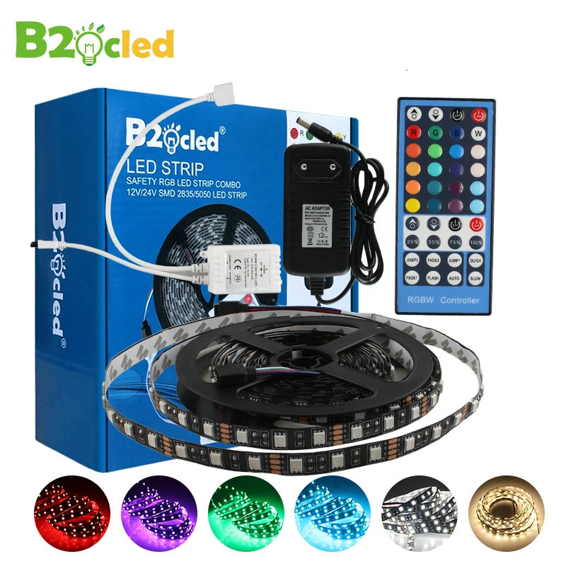 LED strip light 12V 5m DC SMD5050 White and Black Warm White RGB light tape lamp with adapter 3A 44key Controller
LED strip light 12V 5m DC SMD5050 White and Black Warm White RGB light tape lamp with adapter 3A 44key Controller